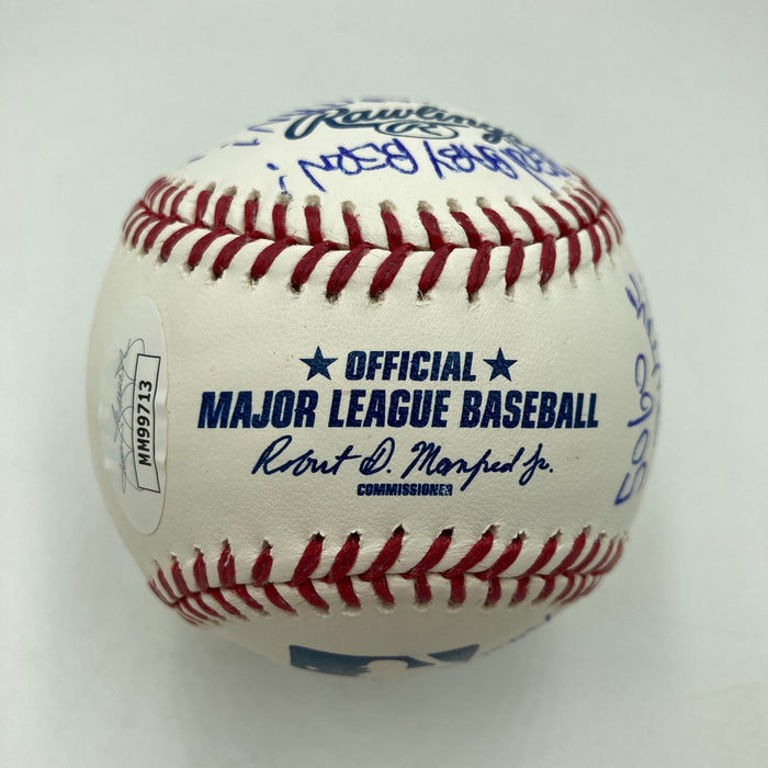 John Sterling Signed Heavily Inscribed STAT Baseball JSA COA RARE!