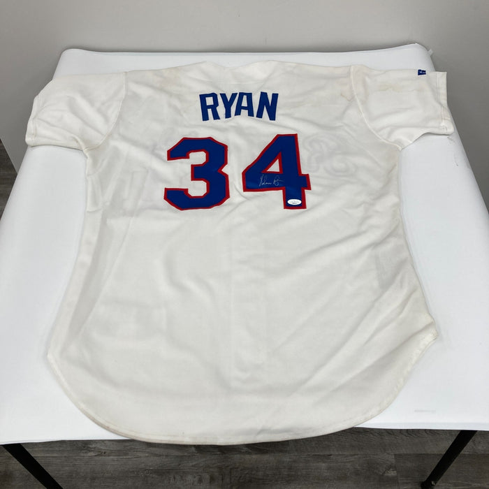 Nolan Ryan Signed 1990's Russell Texas Rangers Game Model Jersey JSA COA