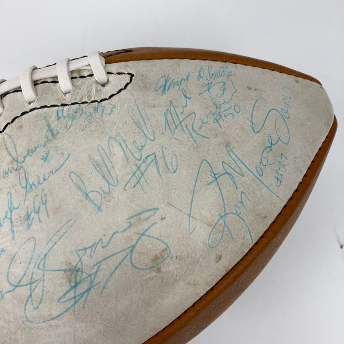 Dan Marino Pre Rookie 1980 Pittsburgh Panthers Team Signed Football JSA COA