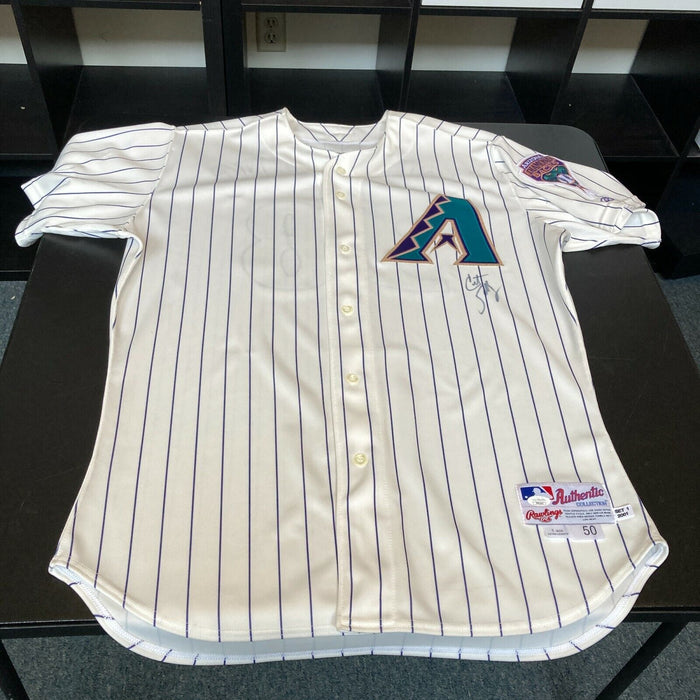 Curt Schilling Signed Authentic 2001 Arizona Diamondbacks Game Issued Jersey JSA