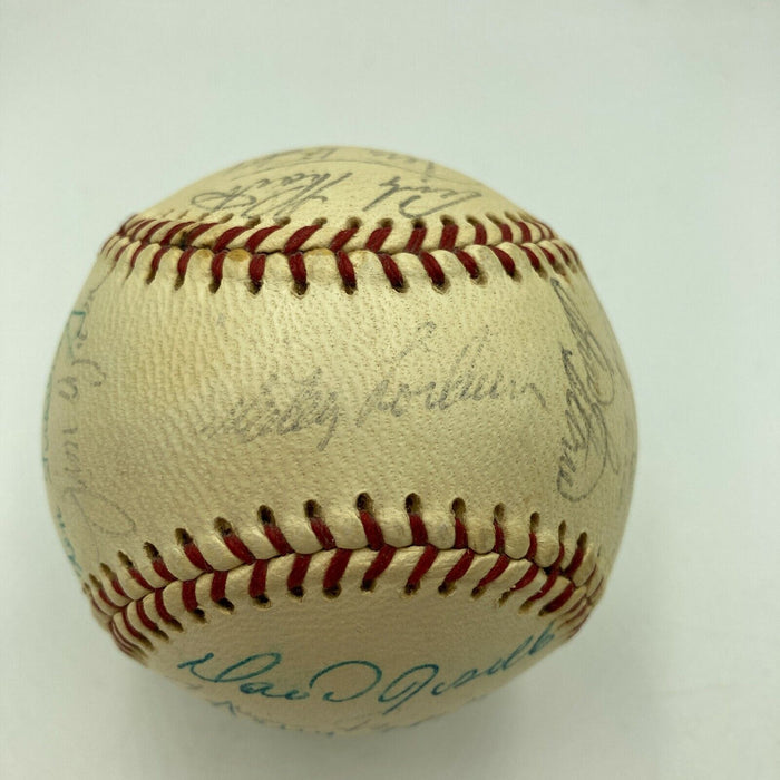 1974 Chicago Cubs Team Signed National League Baseball Ernie Banks JSA COA