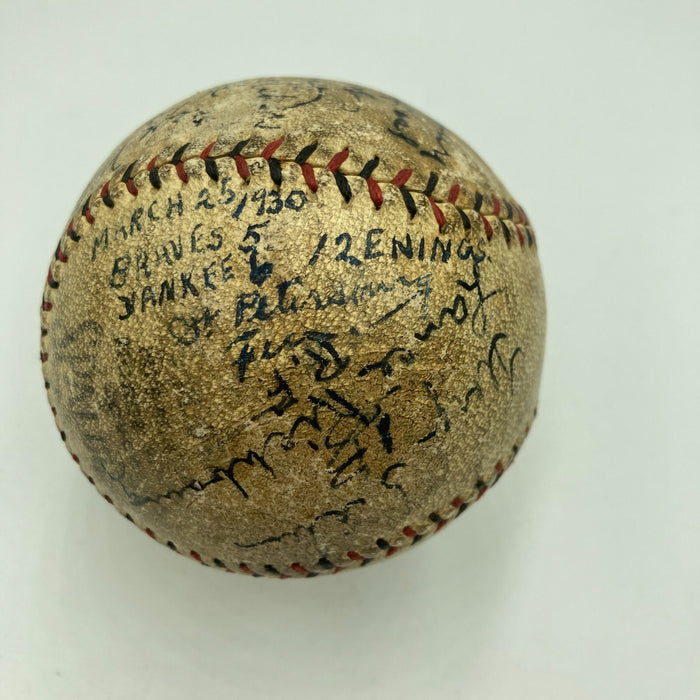 Bill McKechnie George Sisler Rabbit Maranville Braves Team Signed Baseball JSA