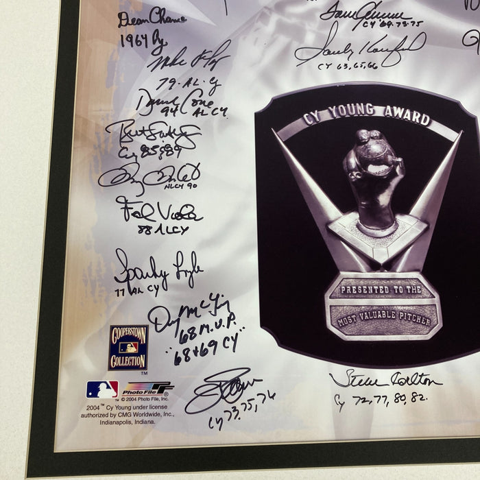 Beautiful Sandy Koufax Cy Young Winners Signed Huge 25x29 Photo 28 Sigs JSA COA