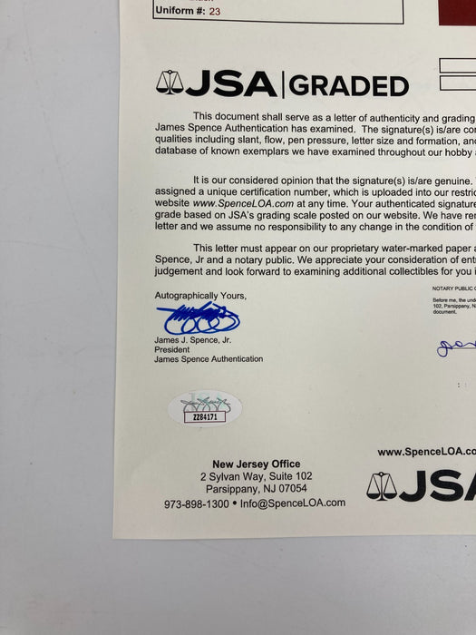 Michael Jordan Signed Authentic Chicago Bulls Jersey JSA Graded 9 MINT UDA COA