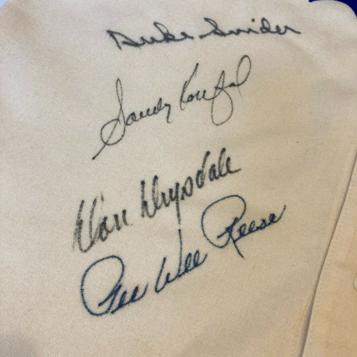 Sandy Koufax Don Drysdale Signed Jackie Robinson Brooklyn Dodgers Jersey JSA COA