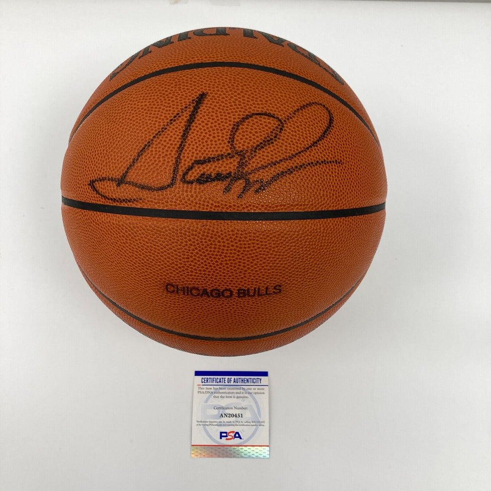 Scottie Pippen Signed Spalding Official NBA Game Issued Bulls Basketball PSA DNA