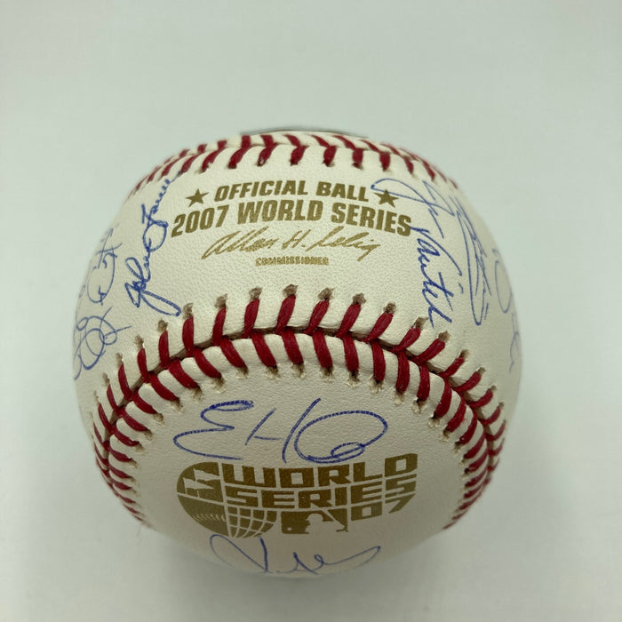 2007 Boston Red Sox World Series Champs Team Signed Baseball MLB Certified