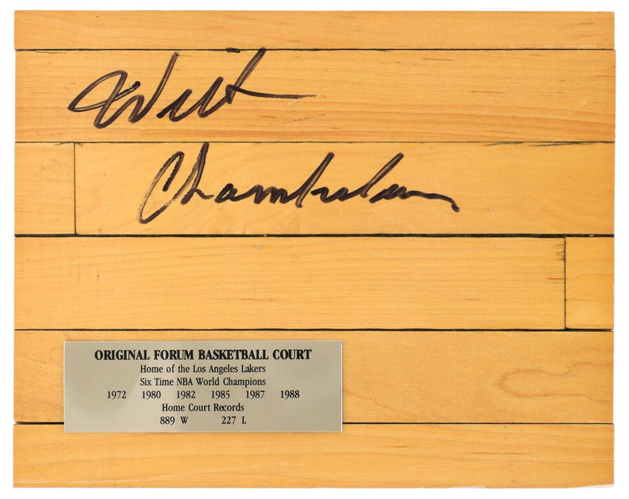 Wilt Chamberlain Signed Original Lakers Forum Basketball Court Floor Beckett COA