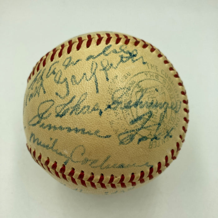 Cy Young Jimmie Foxx Tris Speaker Hall Of Fame Multi Signed Baseball Beckett COA