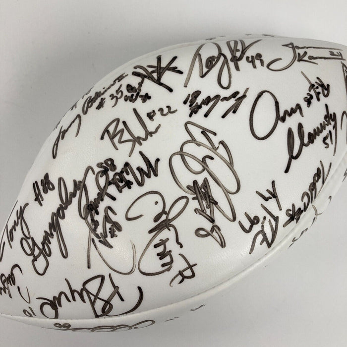1999 Kansas City Chiefs Team Signed Football Warren Moon & Tony Gonzalez JSA COA