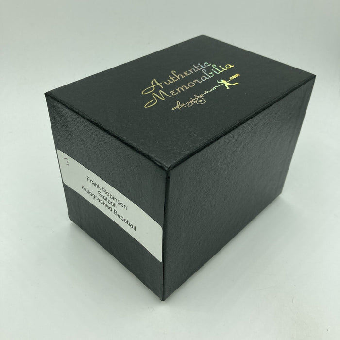 Frank Robinson Signed Heavily Inscribed Career STAT Baseball Reggie Jackson COA