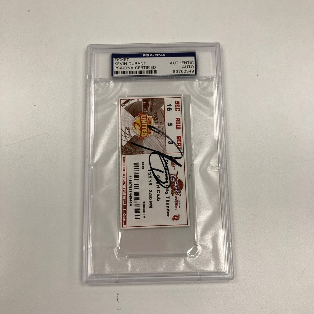 Kevin Durant Signed Ticket Jan 25, 2015 VS Lebron James PSA DNA Auto