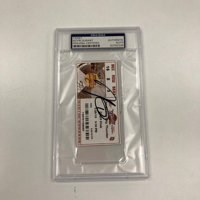 Kevin Durant Signed Ticket Jan 25, 2015 VS Lebron James PSA DNA Auto