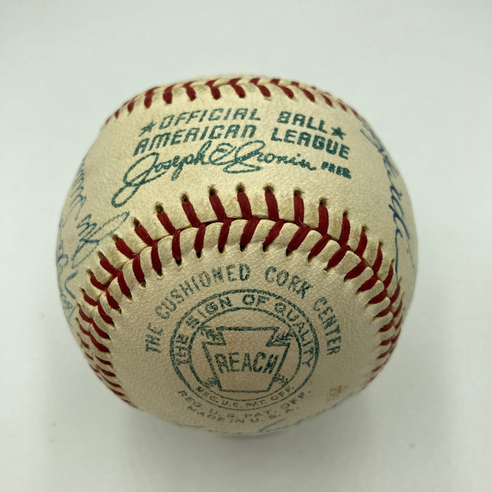 Mickey Mantle Willie Mays Hank Aaron 1960's HOF Multi Signed Baseball JSA COA