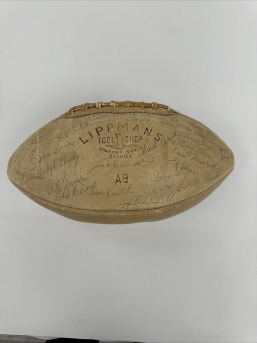 1953 Michigan State Spartans NCAA Champs Team Signed Football Beckett COA