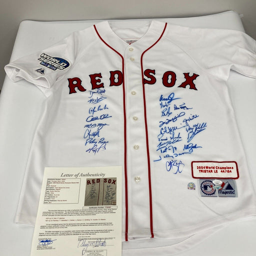 2004 Boston Red Sox World Series Camps Team Signed Authentic W.S. Jersey JSA COA