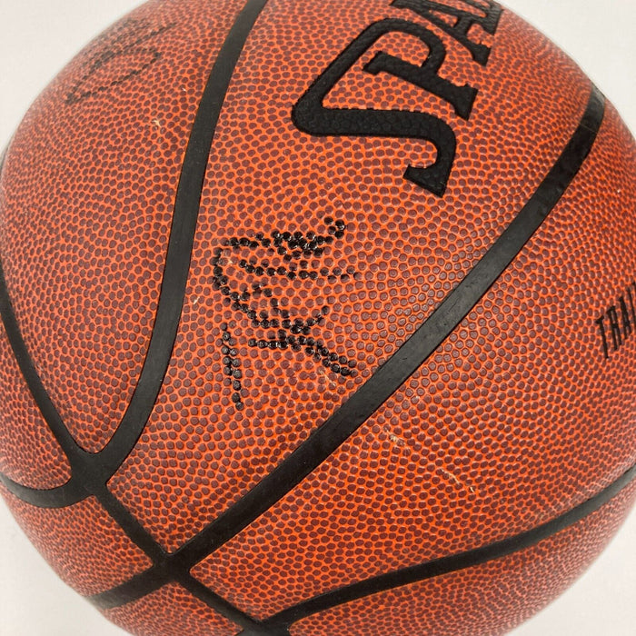 2007-08 Portland Trail Blazers Team Signed Spalding Basketball With Team COA