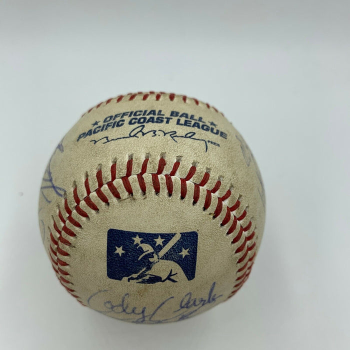 George Springer Pre Rookie 2013 Oklahoma City Redhawks Team Signed Baseball JSA