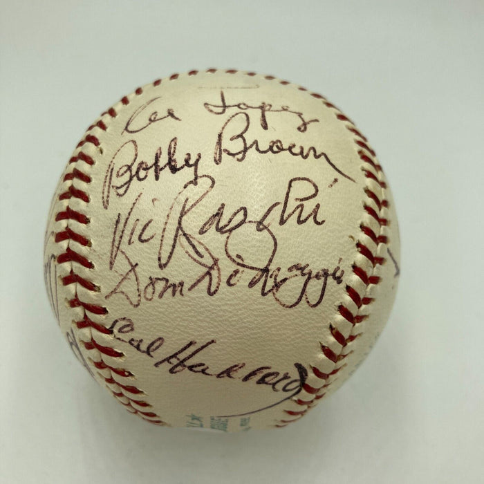 Earle Combs Sweet Spot Hall Of Fame Multi Signed American League Baseball JSA