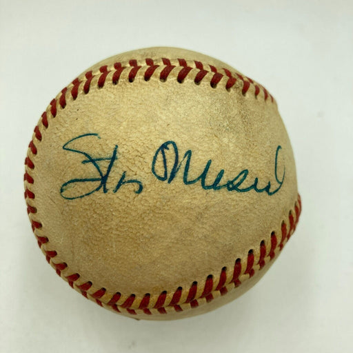 Stan Musial Playing Days Signed 1950's National League Giles Baseball JSA COA