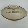Ernie Davis Single Signed 1961 Syracuse Heisman Trophy Presentation Football JSA