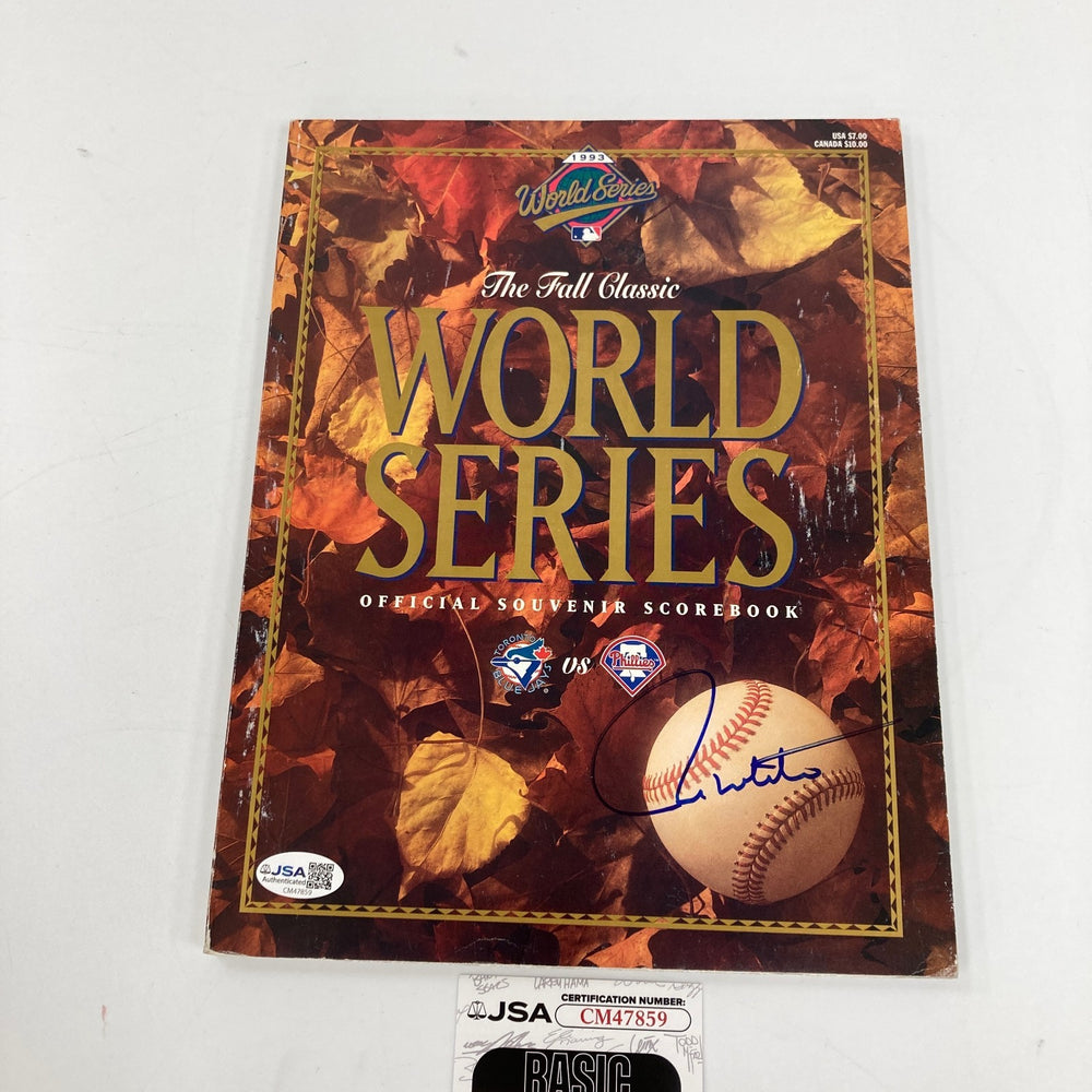Paul Molitor Signed 1993 World Series Program JSA COA
