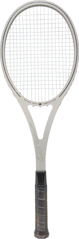 Arthur Ashe Twice-Signed Personal Game Used Tennis Racket PSA DNA COA RARE