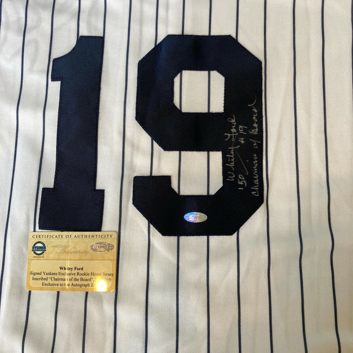 Whitey Ford Chairman Of The Board Signed New York Yankees Jersey Steiner COA