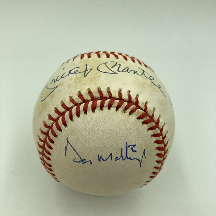 Mickey Mantle Derek Jeter Don Mattingly Yankees Legends Signed Baseball PSA DNA