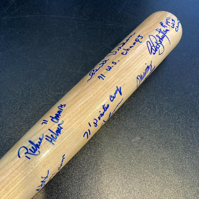 1971 Pittsburgh Pirates World Series Champs Team Signed Baseball Bat JSA COA