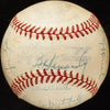 1948 Cleveland Indians W.S. Champs Team Signed Baseball Satchel Paige PSA DNA