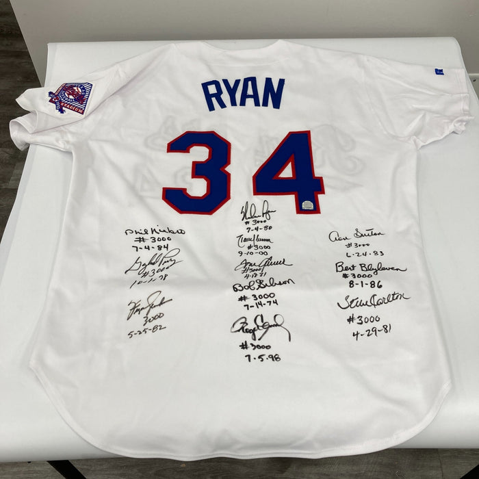 Nolan Ryan Tom Seaver Randy Johnson 3,000 Strikeout Club Signed Jersey MLB