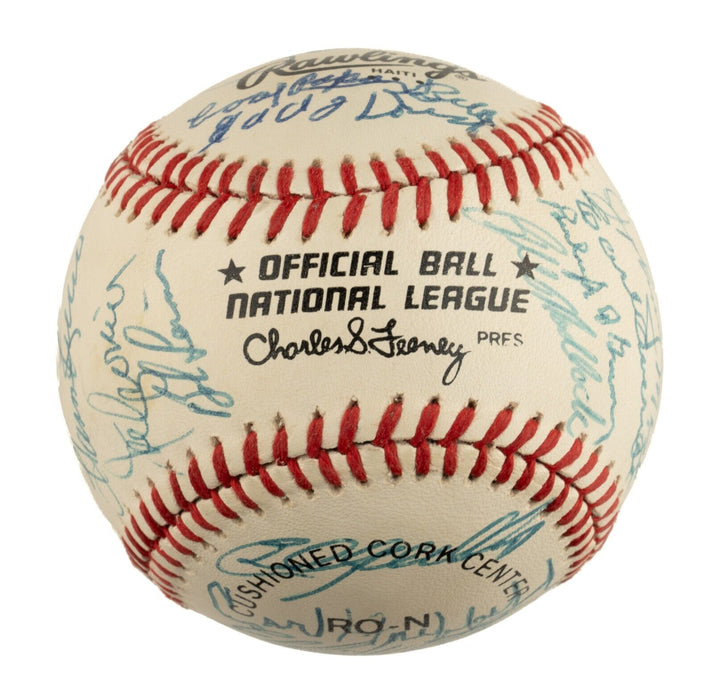 Beautiful Mickey Mantle Ted Williams Hall Of Fame Multi Signed Baseball JSA COA