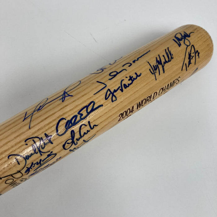 2004 Boston Red Sox World Series Champs Team Signed Baseball Bat PSA DNA Beckett