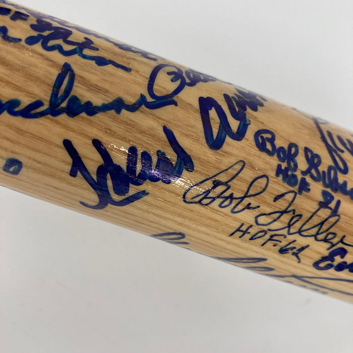 Beautiful Hall Of Fame Multi Signed Baseball Bat 52 Sigs Willie Mays JSA COA