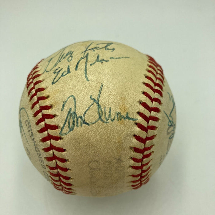 1981 Cincinnati Reds Team Signed National League Baseball Johnny Bench JSA COA