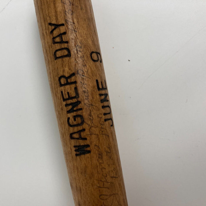 Honus Wagner Signed Louisville Slugger Honus Wagner Day Mini Baseball Bat JSA