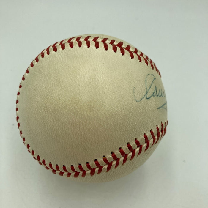 Casey Stengel Single Signed 1960's American League Joe Cronin Baseball JSA COA
