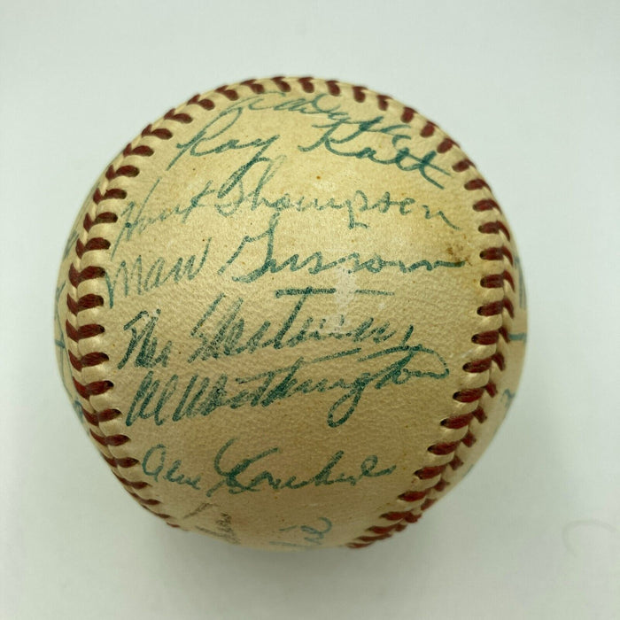 Willie Mays 1954 New York Giants World Series Champs Team Signed Baseball JSA