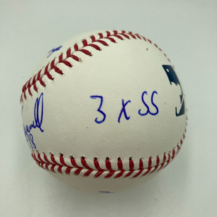 Alan Trammell Signed Heavily Inscribed STAT Baseball JSA COA
