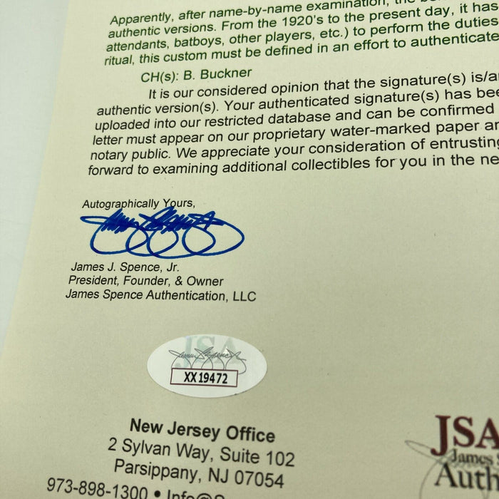 1974 Los Angeles Dodgers NL Champs Team Signed National League Baseball JSA COA