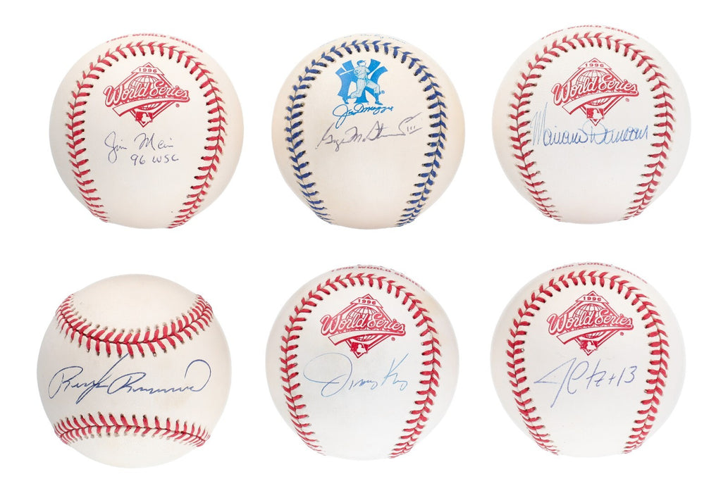 1996 New York Yankees WS Champs Team Signed Baseball Collection 54 Balls JSA COA