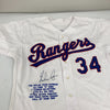 Nolan Ryan Signed Texas Rangers Authentic 1990's Game Model STAT Jersey PSA DNA