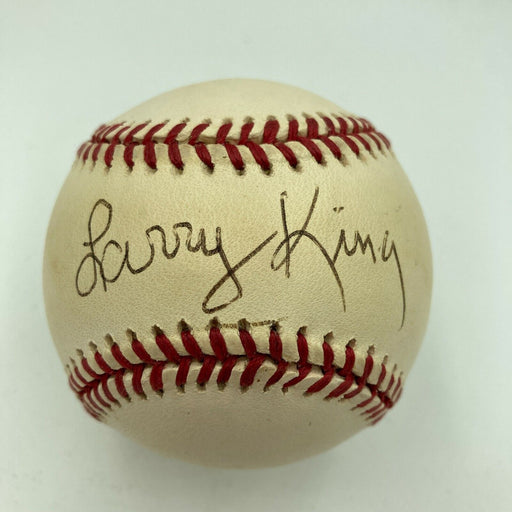 Larry KIng CNN Signed Autographed Baseball JSA COA