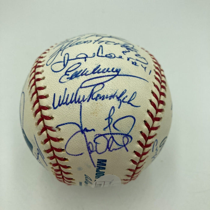 2003 New York Yankees Team Signed Baseball Derek Jeter Mariano Rivera JSA COA