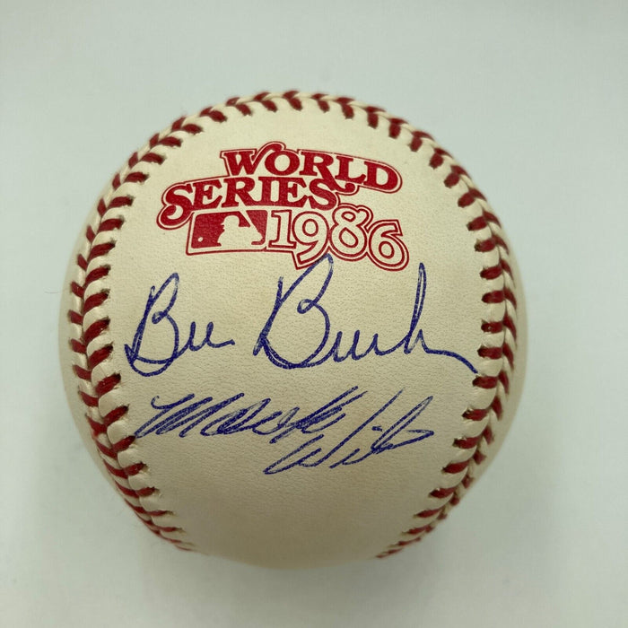 Rare Bill Buckner & Mookie Wilson Signed 1986 World Series Baseball Steiner MLB