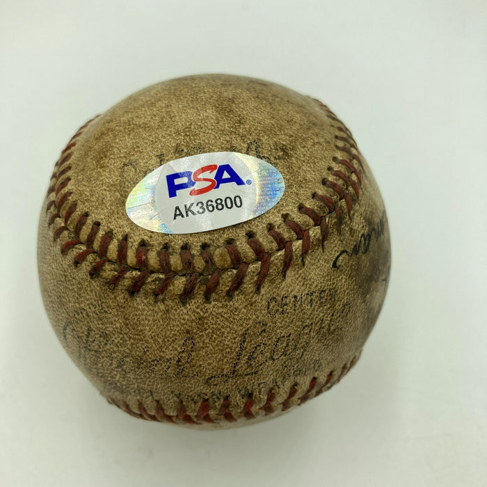 Extremely Rare Max Lefty Weisman 1940's Signed Baseball Cleveland Indians PSA