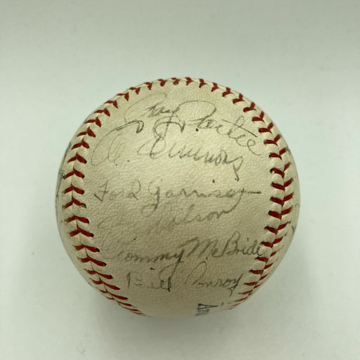 Nice 1943 Boston Red Sox Team Signed Baseball Ted Williams Al Simmons JSA COA