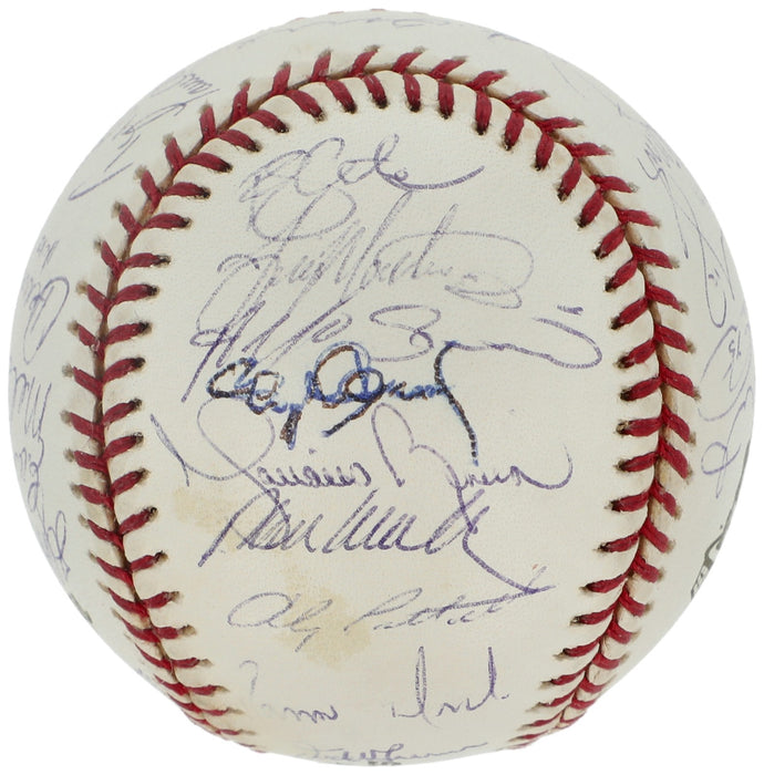 2001 New York Yankees AL Champs Team Signed World Series Baseball PSA DNA COA