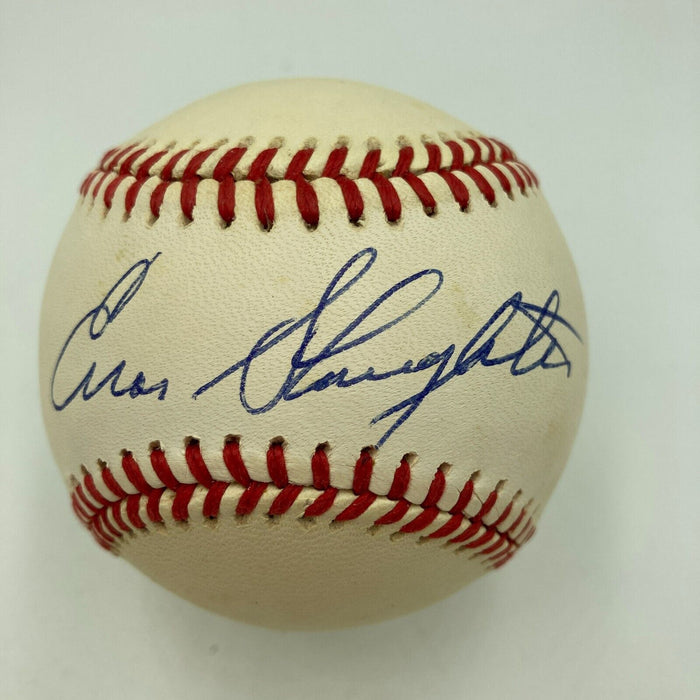 Nice Enos Slaughter Signed Official National League Baseball JSA COA